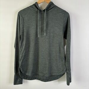 GAIAM Lightweight Pullover Hoodie Sweatshirt Womens Size Medium Heathered Green